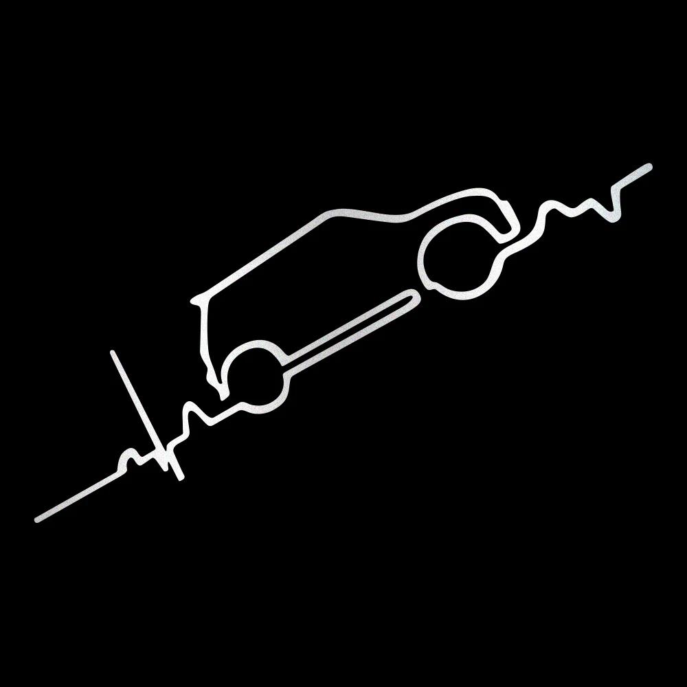 

Car Outline ECG Heartbeat Strip Reflective Stickers For MINI Cooper S R55 R56 F56 F55 F57 F60 R60 Countryman JCW Vinyl Decals серебряный