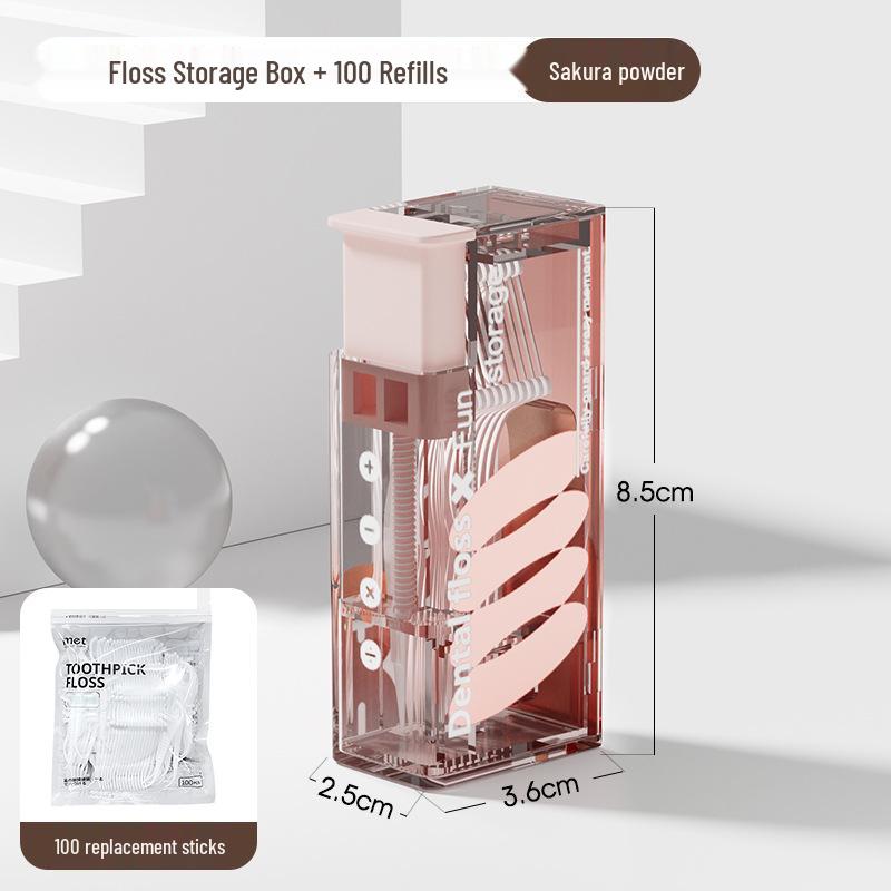 Automatic Pop-up Portable Mini Floss and Toothpick Storage Box