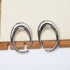 European and American Minimalist Metal Glossy Earrings, Exaggerated Earrings, High-End Earrings, U-Shaped Earrings, Necklace