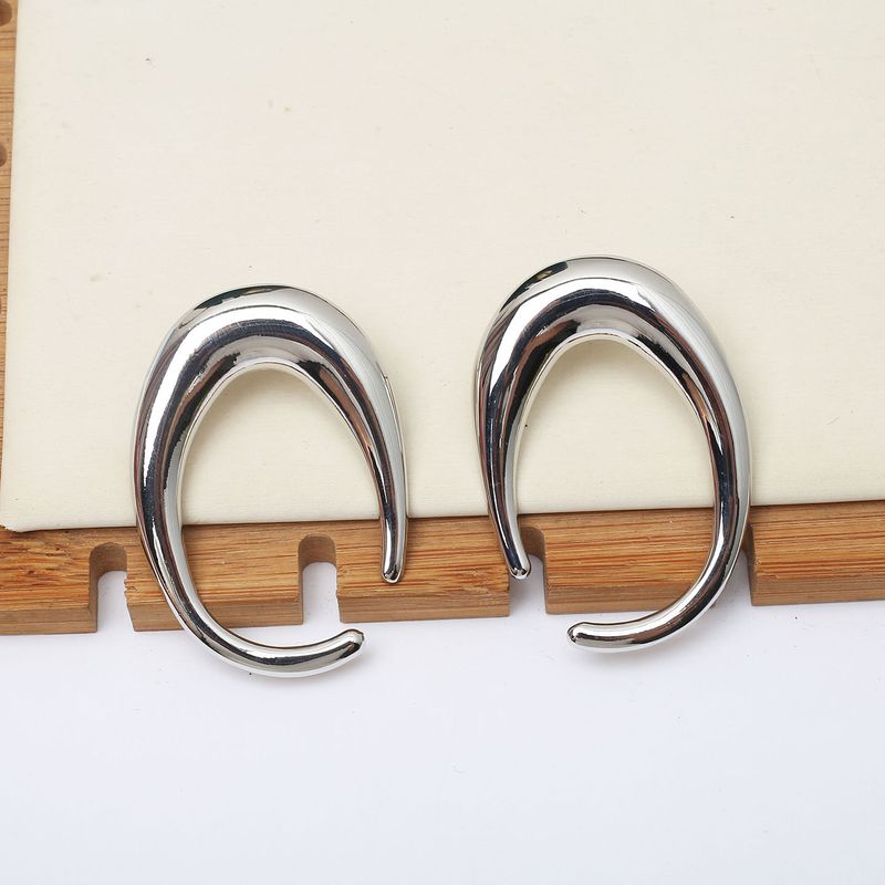 European and American Minimalist Metal Glossy Earrings, Exaggerated Earrings, High-End Earrings, U-Shaped Earrings, Necklace Silver 925 Silver Needle