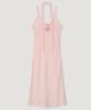 MELLY&ROSE Corsage Wave Knit Dress Scarf Set(310257)_L/Pink