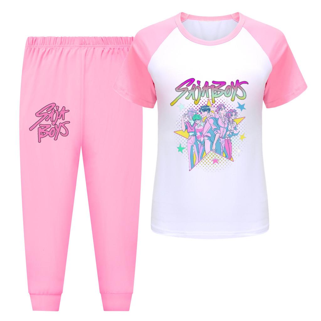 

5054 Kids Girls Rumi Zoey Mira Hunters Print T-shirt Pants Trouser Clothes Set 170cm