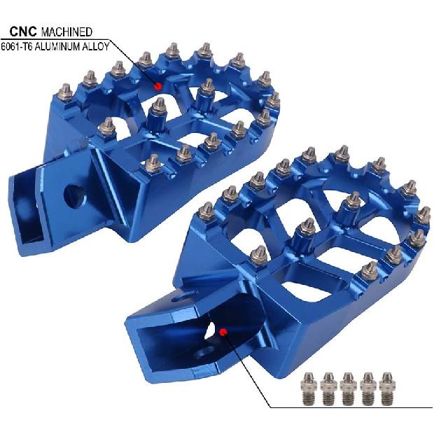 AnXin Motorcycle Foot Pegs Footpeg Pedals FootRest for PW50 1981- PW80 1983-2006 Pit Dirt Bike Blue
