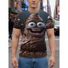 Férfi Vicces Kakis 3D Nyomtatott Póló Újdonság Csokoládé Grafikus Póló Humor Rövid Ujjú Alkalmi Póló Streetwear Felsők