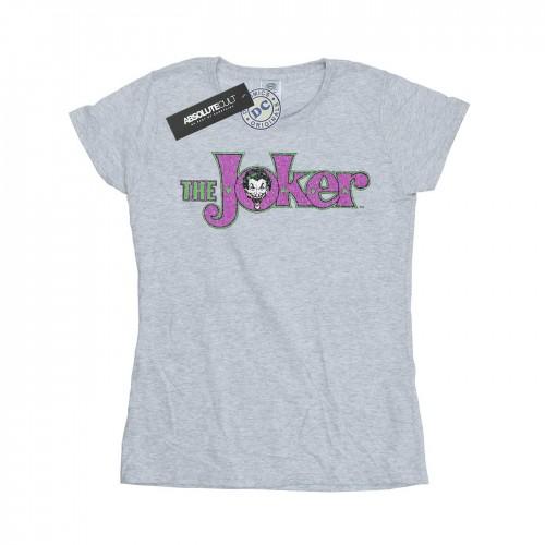 DC Comics Womens/Ladies The Joker Crackle Logo Cotton T-Shirt