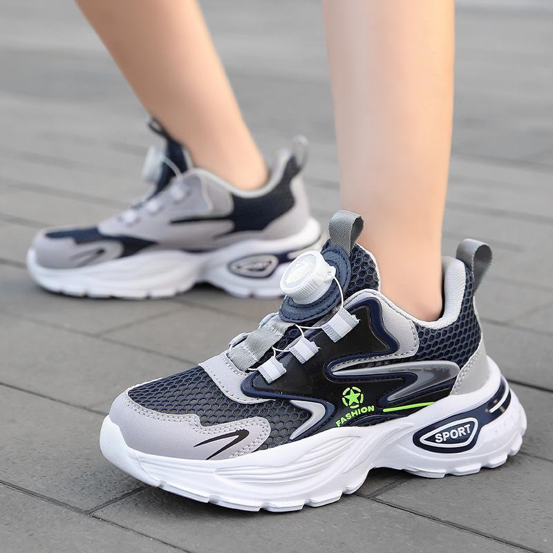 Boys' summer single net dad shoes breathable and lightweight sports shoes middle and large children's primary school physical education shoes