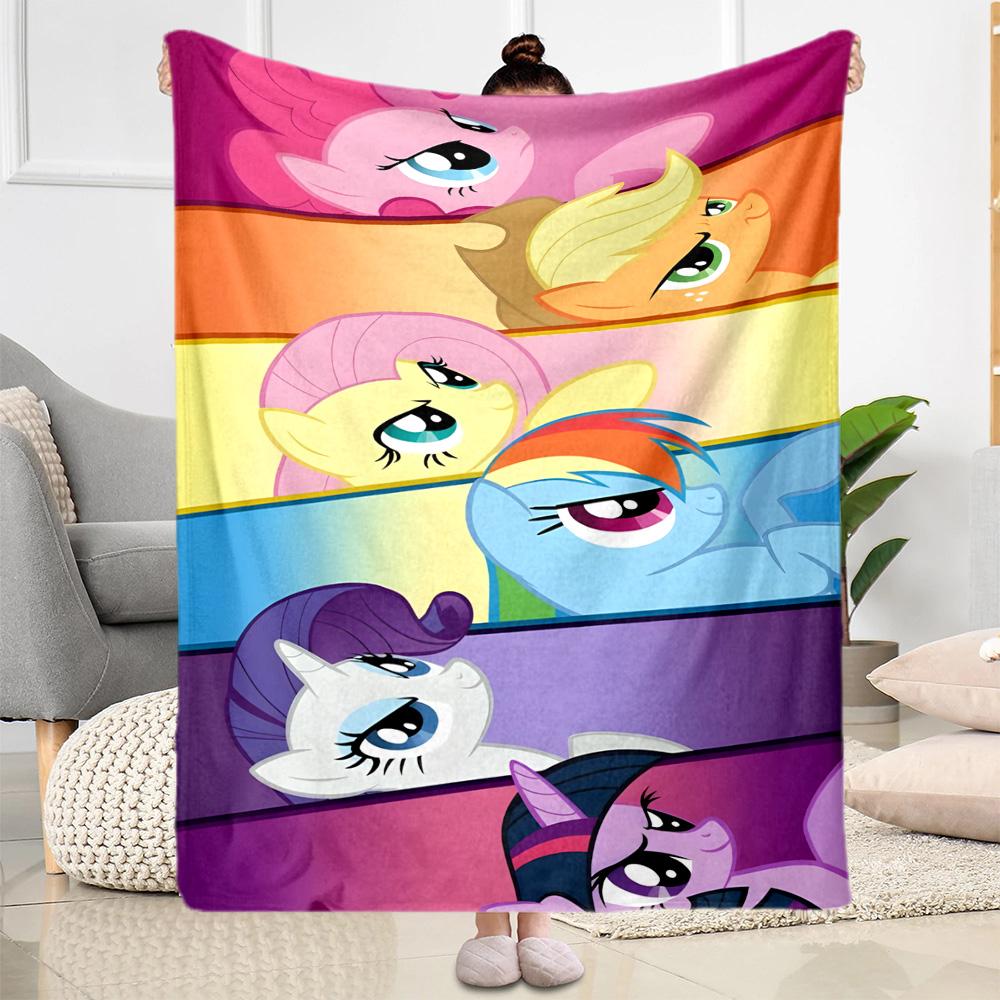 1pc Little Pony Adventure blanket Soft and Warm for Sofa Office Camping Travel Livingroom Great Gift for Friends and Family Comfortable
