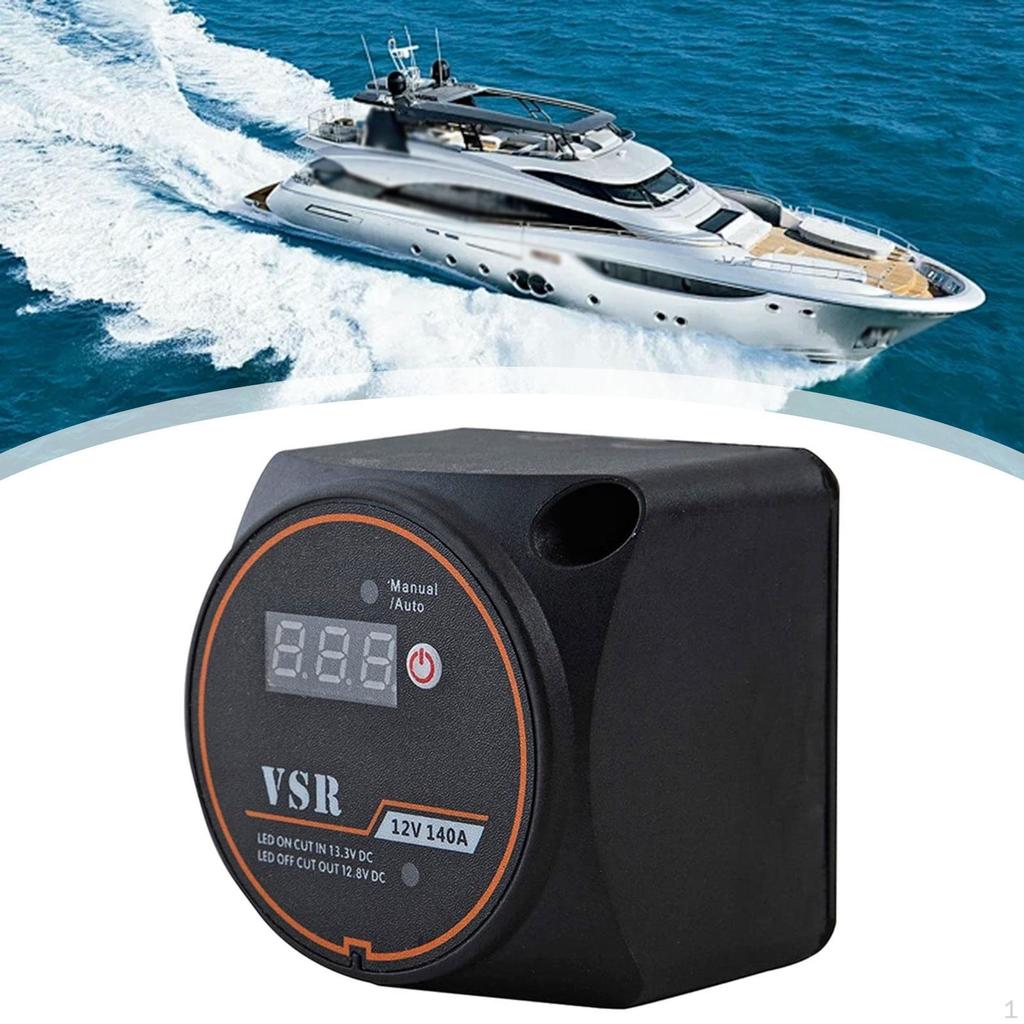 Double Battery Isolator with Voltage Display Sensitive Relay Accessory Professional 12V 140A