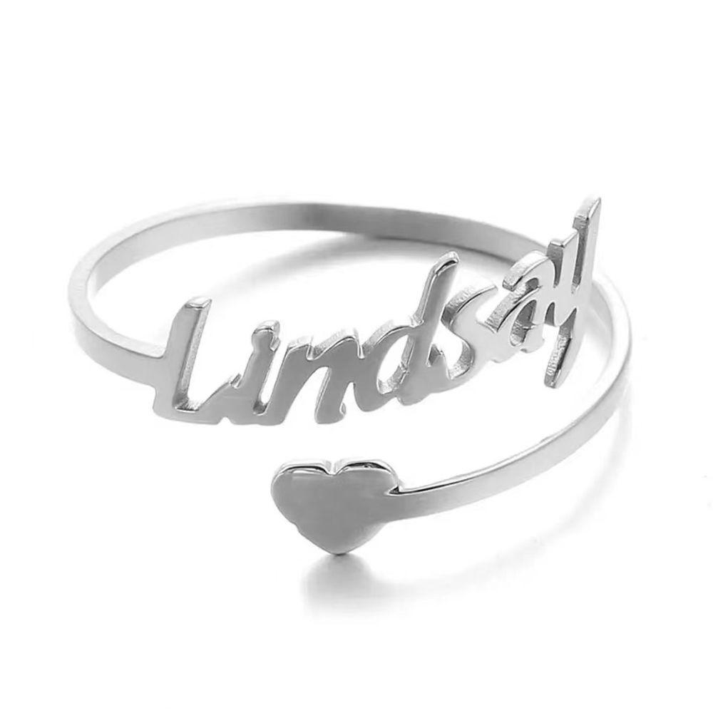 Love Ring Personalized Stainless Steel Heart Couple Ring Women Jewelry Valentine's Day Gift Anillos Mujer