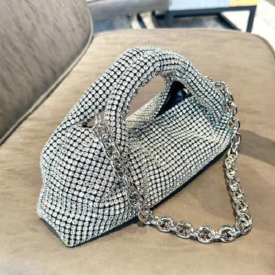 Women's    Bags Silver Crystal Evening Bags Luxury Designer Bags