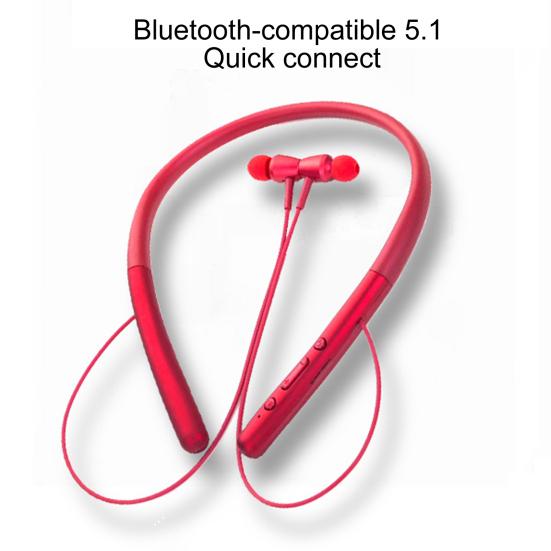 Bluetooth-compatible Earphone Neckband Noise Reduction Universal Wireless Stereo Game Earbud for Sports