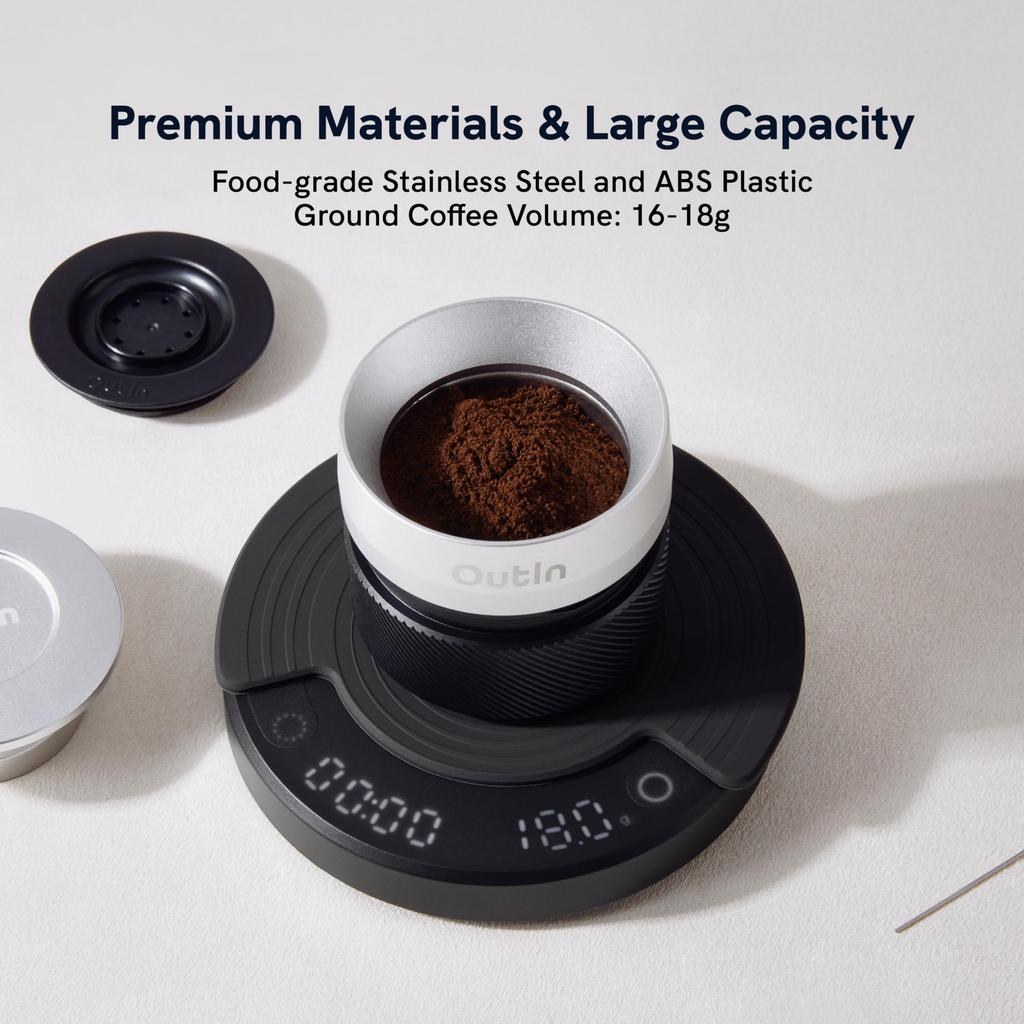 OutIn Nano Espresso Accessory Kit Basket Plus Double Shot