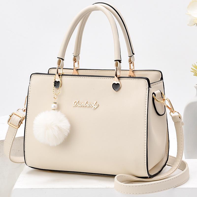 2025 Summer Fashion Mid-Aged Women s Versatile Shoulder & Crossbody Handbag Mom Style грязно-белый