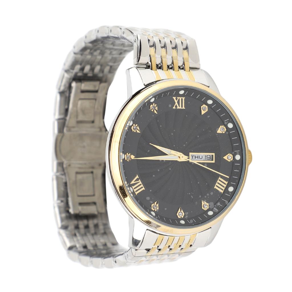 Quartz Men Watch Business Stylish Wristwatch Water Resistant Men Watch with Date Function for Business