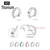 G23 Titanový Piercing Kloubový Segmentový Septum Kruh Nosní Kroužky Clicker Ušní Chrupavka Tragus Helix Body Šperky 16G D-tvarovaný Náušník