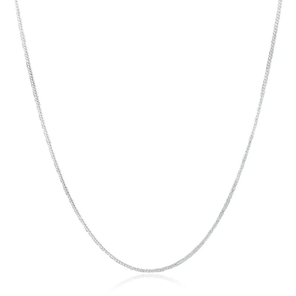 Wholesale 925 Sterling Silver 16/18/20/22/24/26/28/30 Inch 2mm Side Chain Necklace For Women Man Fashion Wedding Charm Jewelry1