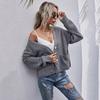 Otoño e Invierno suéter cárdigan de mujer estilo holgado tejido Mori Color puro punto suéter de manga larga