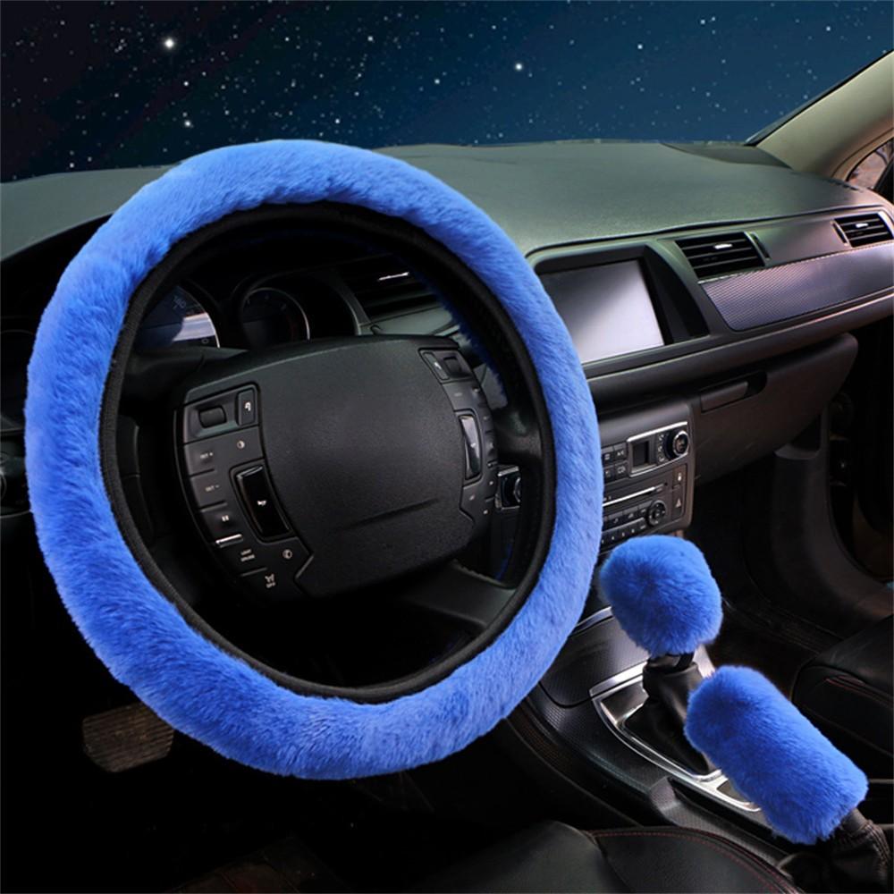 Steering Wheel Cover Car Decor Handbrake Cover Shift Gear Cover