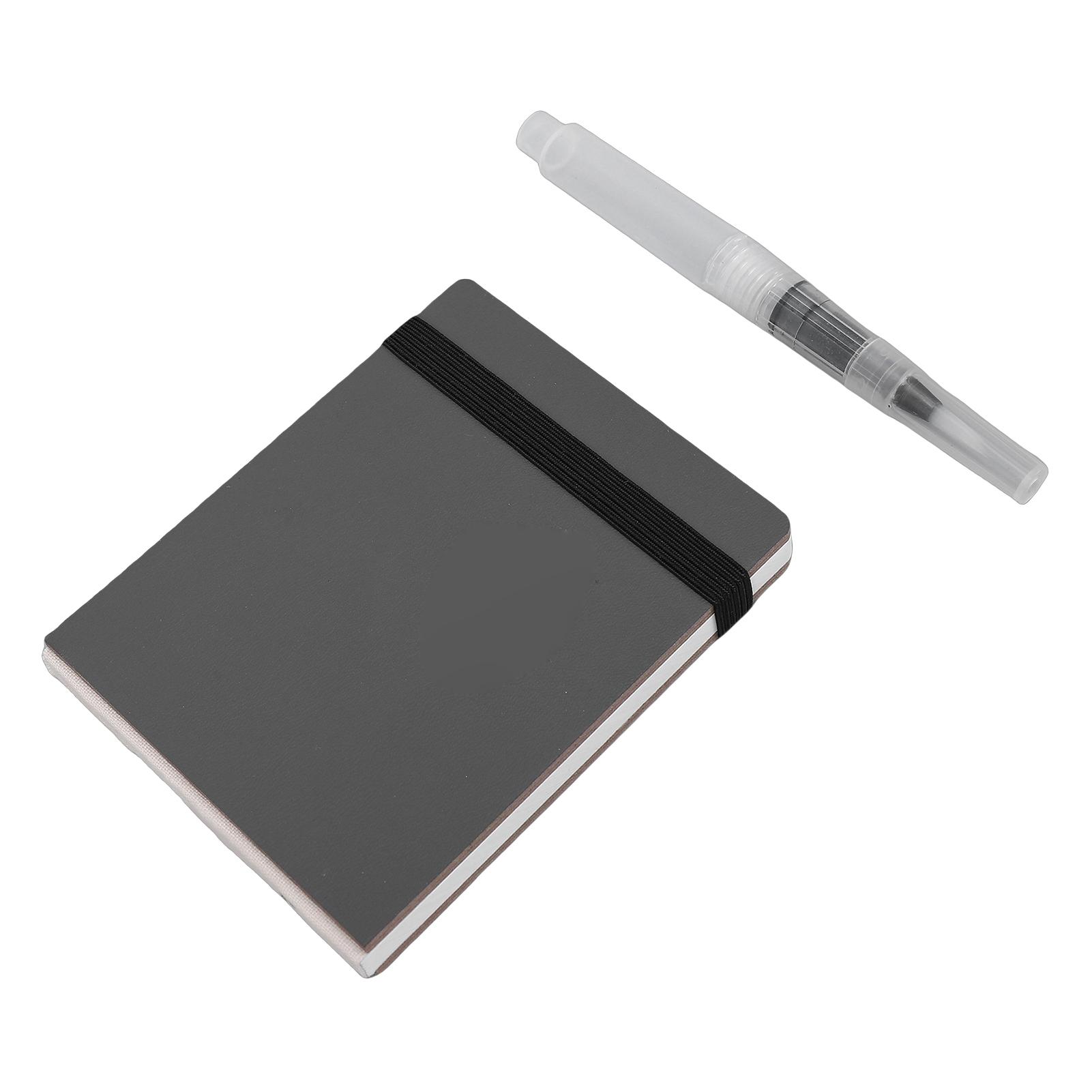 

Пустой скетчбук 26 страниц Твердая обложка для рисования Письма Путешествия Маленький Портативный Журнал Дневник Блокнот 200 г/м² Плотная Бумага с Ручкой Черный