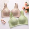 Large Thin Front-Button Bra for Middle-Aged and Elderly Mothers, No Steel Ring, Full-Cup Vest