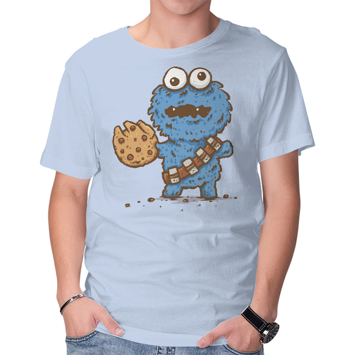 Unisex Crew Neck T-Shirt Don t Feed The Wookiee Monster Graphic Short Sleeve Casual Tee XS