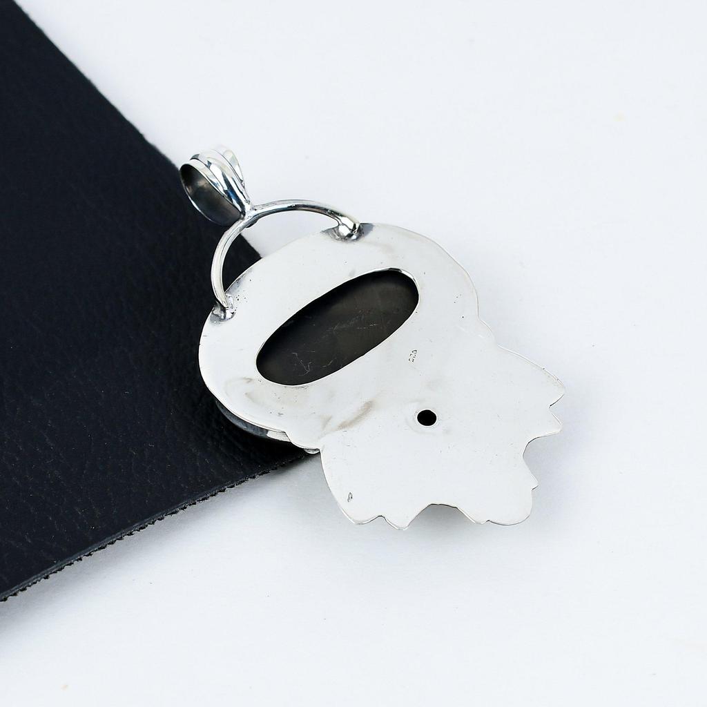 Natural Black Obsidian, Black Spinal Gemstone Silver Pendant In 925 Sterling Silver- Handmade Design, Everyday Wear Jewelry, Unique Pendant Gifts