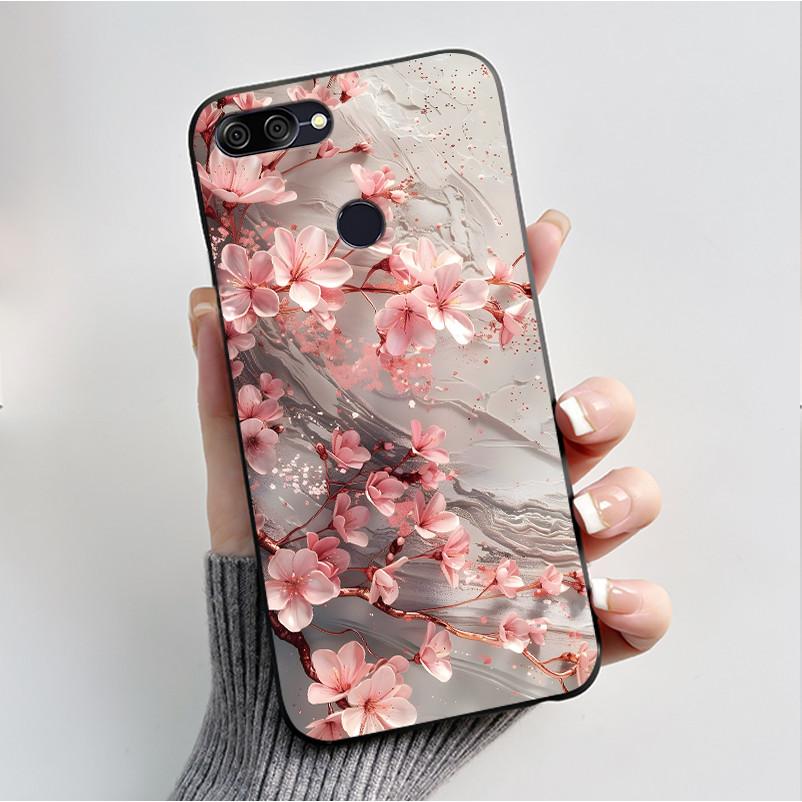For Asus Zenfone Max Plus M1 ZB570TL X018 Case Fashion Butterfly Flowers Soft Black Silicone Cover For Asus Max Plus M1 Bumper
