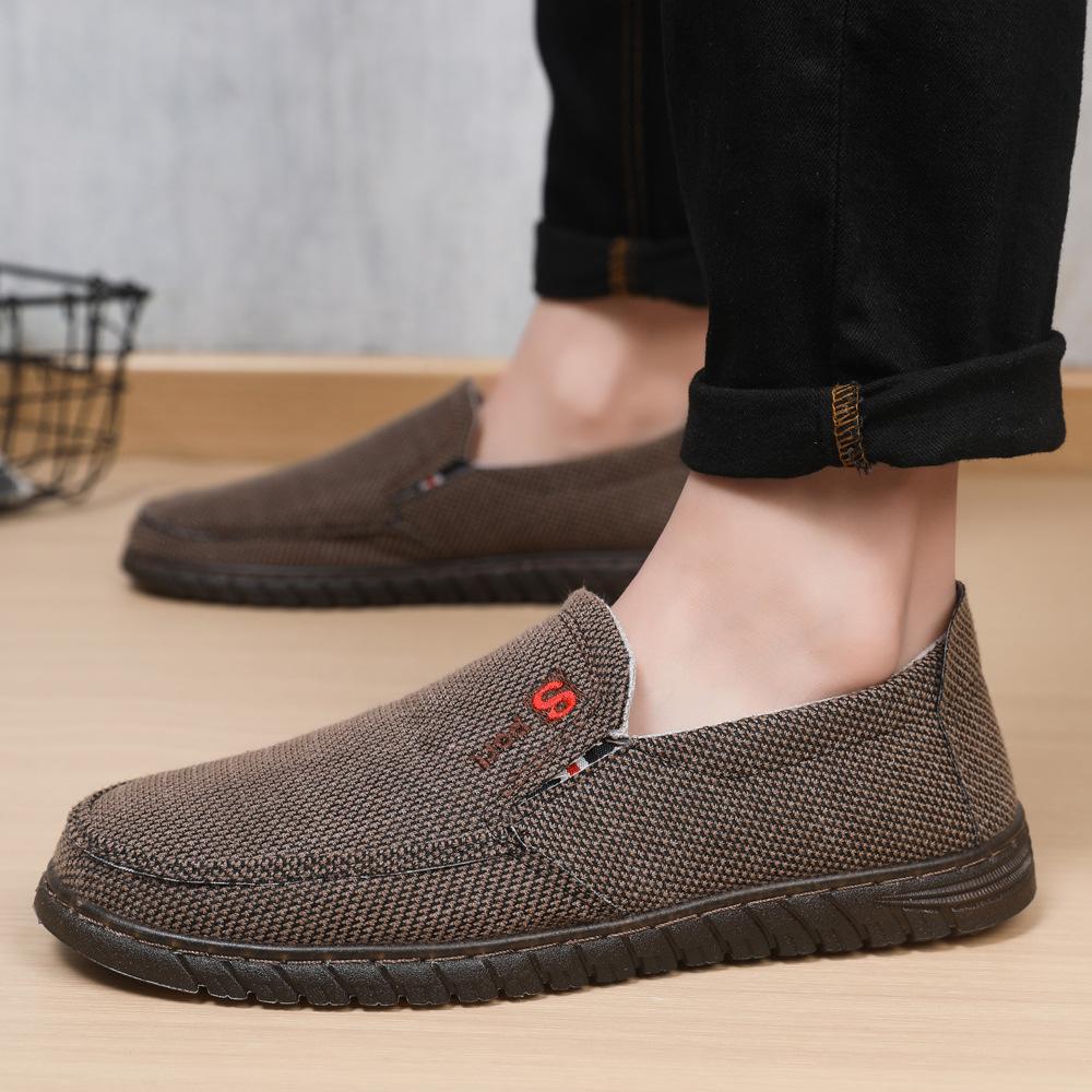 

Весна 2025 новая мужская повседневная обувь льняная дышащая повседневная спортивная обувь легкая и удобная мужская обувь 44