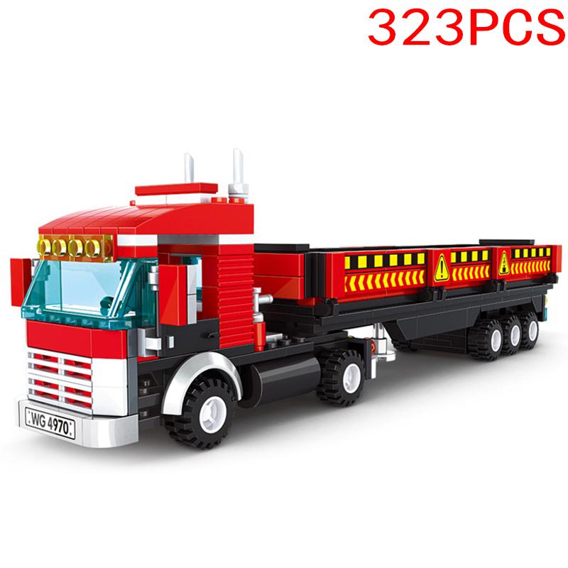 2022 City Speed Formula Transporter Bricks Big Cargo Truck Blocks Building Car Figures Set Vehicle Model Childrens Toys