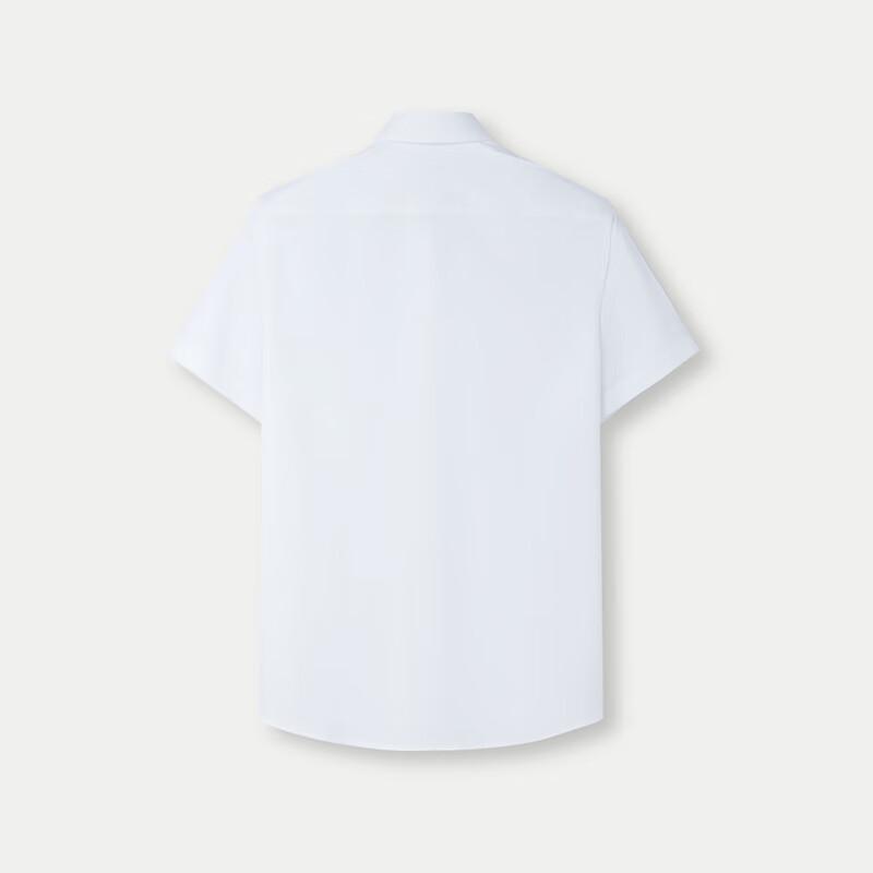 HLA Men's Short-Sleeve Lapel Solid Shirt