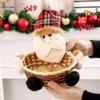 Christmas Decorative Wicker Basket Elf Snowman Santa Claus Food Candy Storage Basket Children's Gift Household Organizer