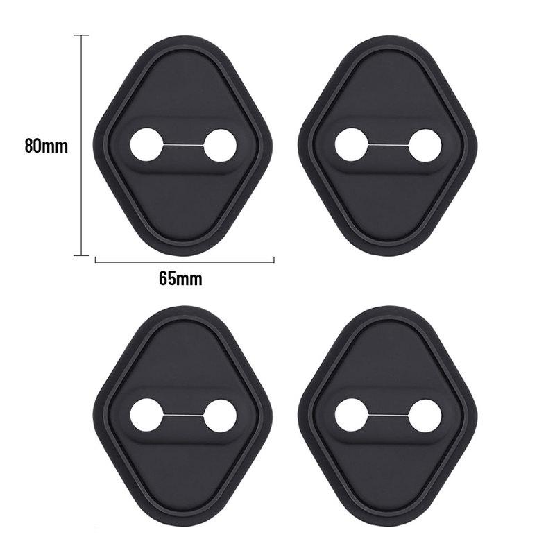 For TOYOTA HARRIER -2025 Silicone Car Door Lock Buckle Protection Cover Elastic Anti-Collision Shock Absorbing Pad Cushion