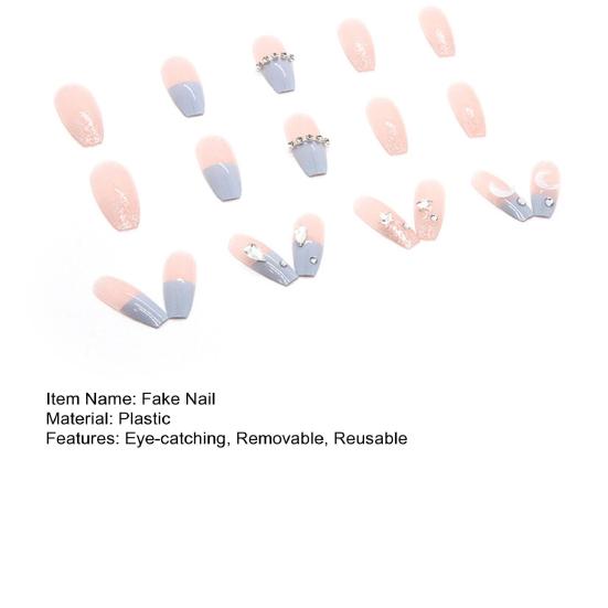 1 set con smalto completo riutilizzabile lucido copertura artificiale fai da te colla stelle luna trasparente finto