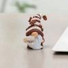 Drinking Coffee Gnome Figurine Holding Coffee Mug Dwarf Statue Handmade Gnome Resin Sculpture Coffee
