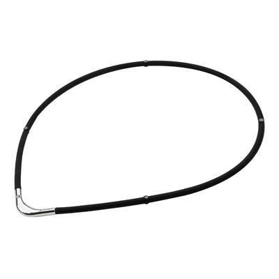 Phiten RAKUWA Magnetic Titanium Necklace 55cm and Neck and Neck Blood Men and Women S- Black/Silver [Shoulder Relief] [Stiffness Relief] [Stiffness