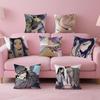 Fun Quirky Art Anime CChoose One of Four Cushion Cover Pillow Case Soft Skin Friendly Fabric Concealed Zipper