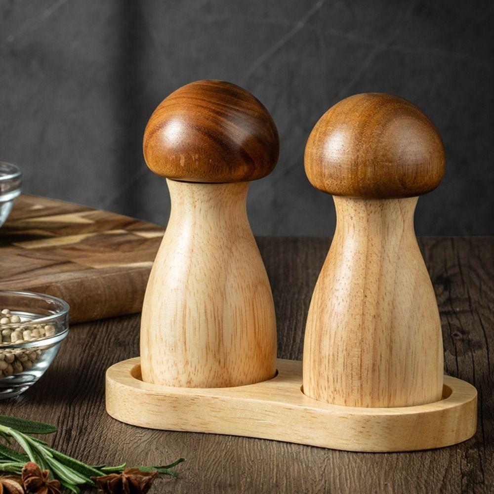 High Hardness Grinding Core Mushroom Pepper Grinder with Base Salt Grinding Bottle  Spice