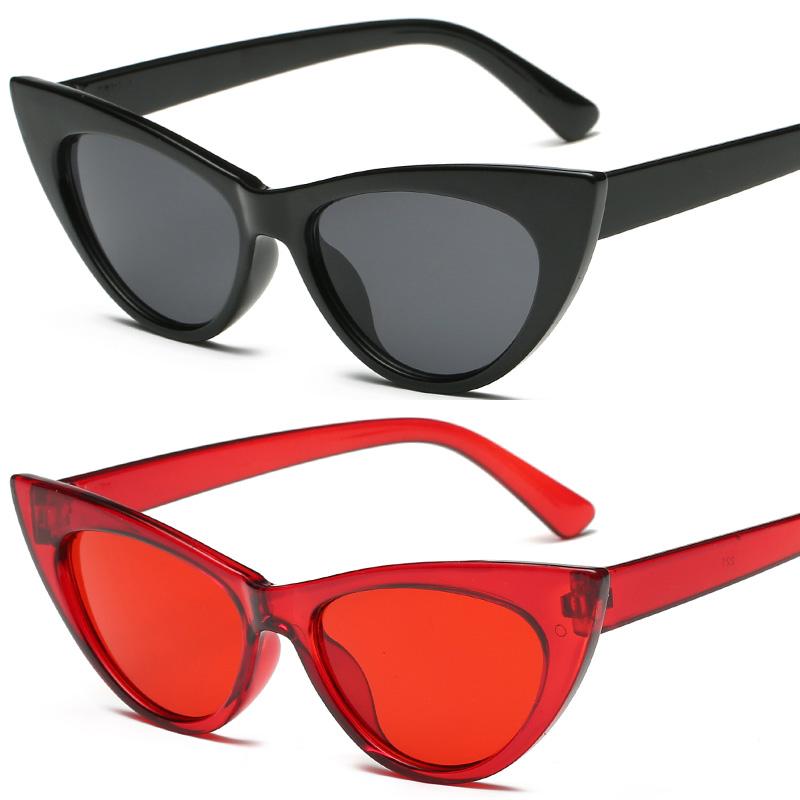 2PCS Simple Colorful Sexy Cat Eye Sunglasses Women Men Exquisite Fashion Sun Glasses Revelry Party Male Female Glasses UV400