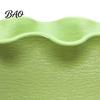 Warm Textured Resin Pots Large Flower with Drainage Holes And Tray Saucers, Ruffled Edge Planter Sturdy Planters for Hydrangeas Indoor Outdoor Plants,
