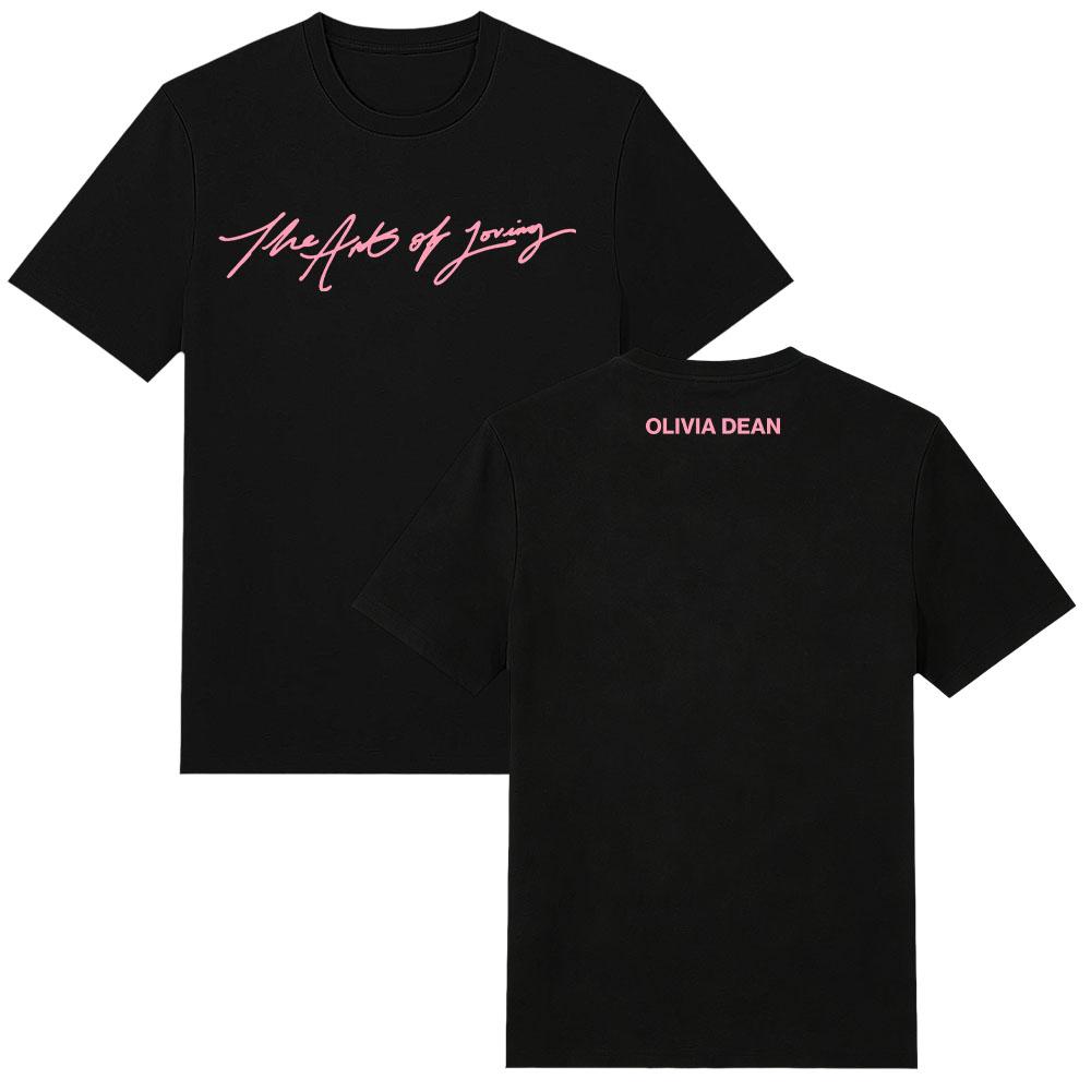 The Art of Loving Script Tee Olivia Dean High Quality Cotton T Shirts Summer Comfort O-neck Short Sleeve Women Men Y2K T-shirts