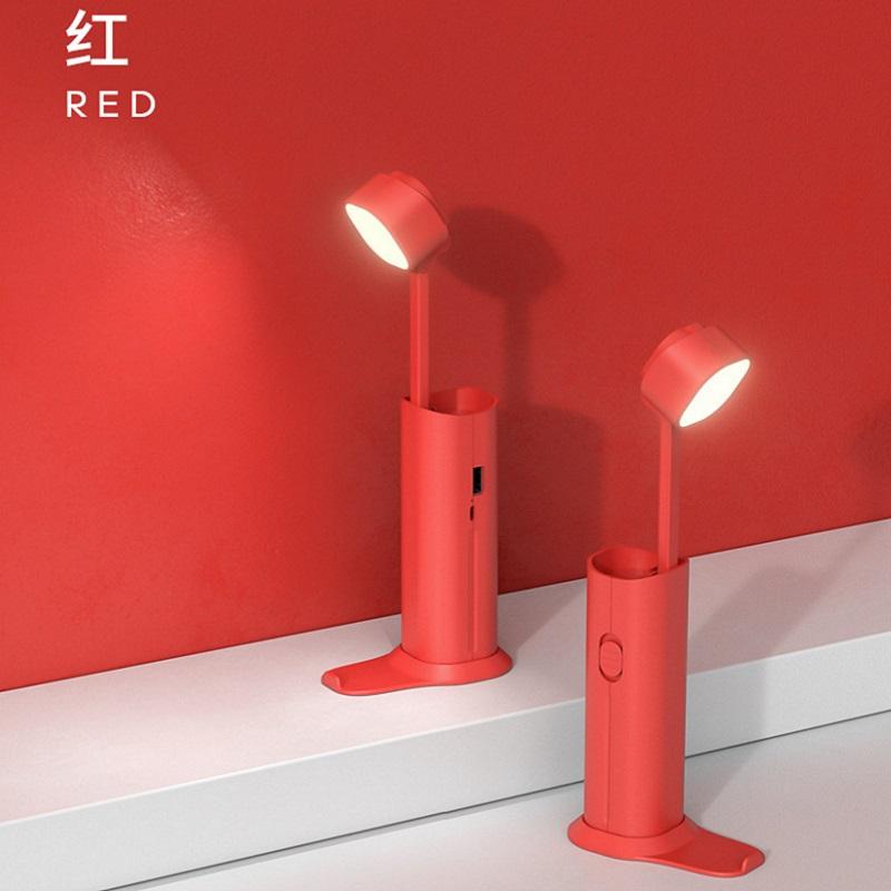 LED Desk Lamps Charging Portable Telescopic Reading Book Lights Phone Stand Mini Power Bank Reading Table Lamp Dormitory