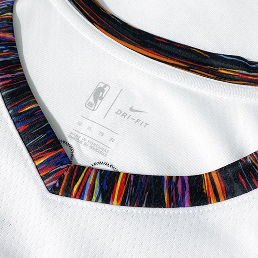 Nike NBA Basketball Jersey City Edition Men Tops White CU0192-100