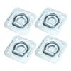 4 buc Inele D de ancorare încastrate, rezistente, 124x114mm, Ancore de ancorare marfă cu montaj încastrat pentru furgonete