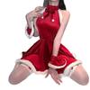Sexy Velvet Christmas Sexy Seduction Bunny Cosplay Internet celebrity Female New Year's Robe Set