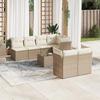 VidaXL Garden Lounge Set with Cushions 8 Pcs Beige Braided Resin 3217298