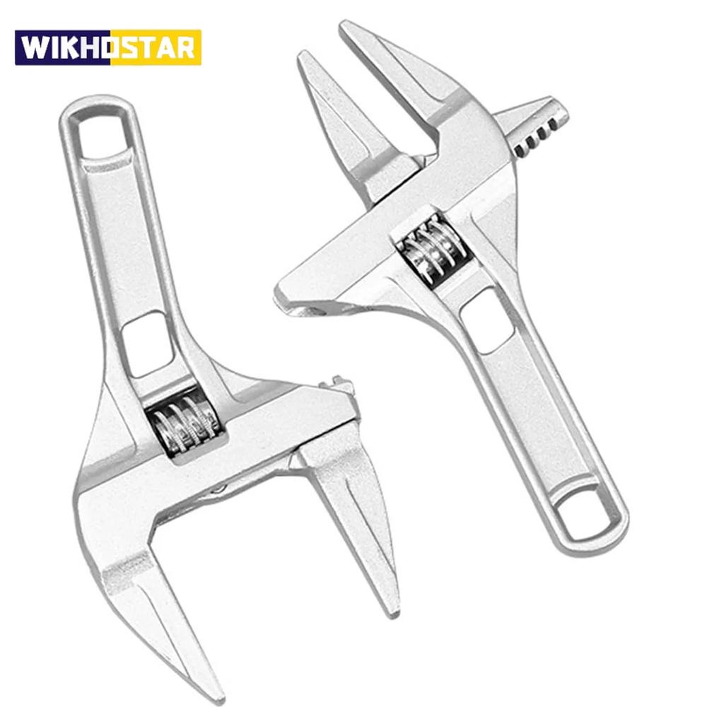 Adjustable Bathroom Wrench - Aluminum Alloy Multifunctional Universal Spanner for Pipe Nut and Screw Removal
