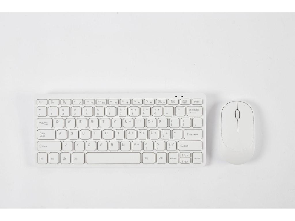 2.4G Wireless Mini Chocolate Keyboard & Mouse Set - 78 Silent Keys for Desktop & Notebook