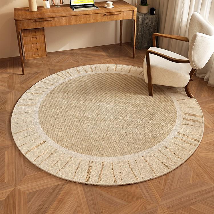 High-End Japanese Round Carpet for Chair and Sofa: Multi-purpose Swivel Chair, Study Rocking Chair, Foot Mat, Bedroom and Living Room.