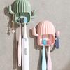 Toothbrush Holders Wall Mounted No Drilling for Bathroom Storage Organizer Bath Home Rack Supplies