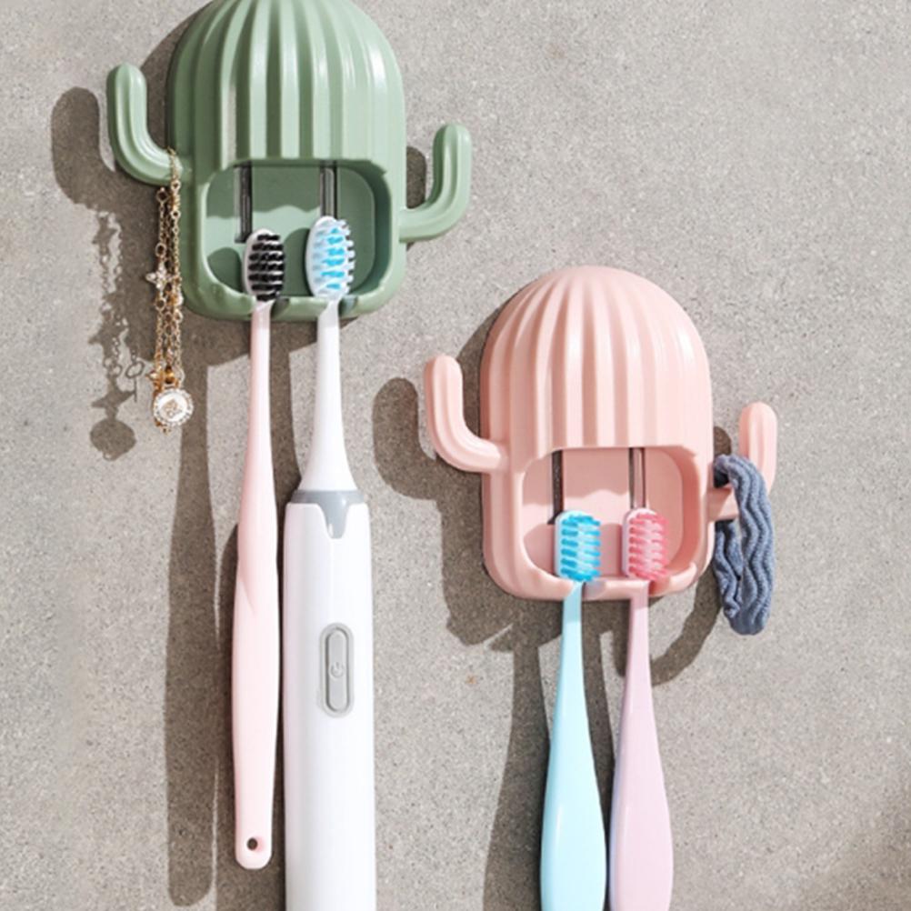 Toothbrush Holders Wall Mounted No Drilling for Bathroom Storage Organizer Bath Home Rack Supplies